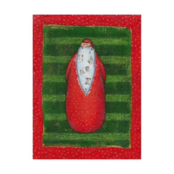 Claudia Interrante 'Santa On Green 2' Canvas Art, 24x32, Trademark Fine Art, Mfr#: ALI41729-C2432GG